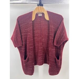 Universal Thread Women's Burgundy  Knit Open Front Cardigan Kimono Style Size M‎